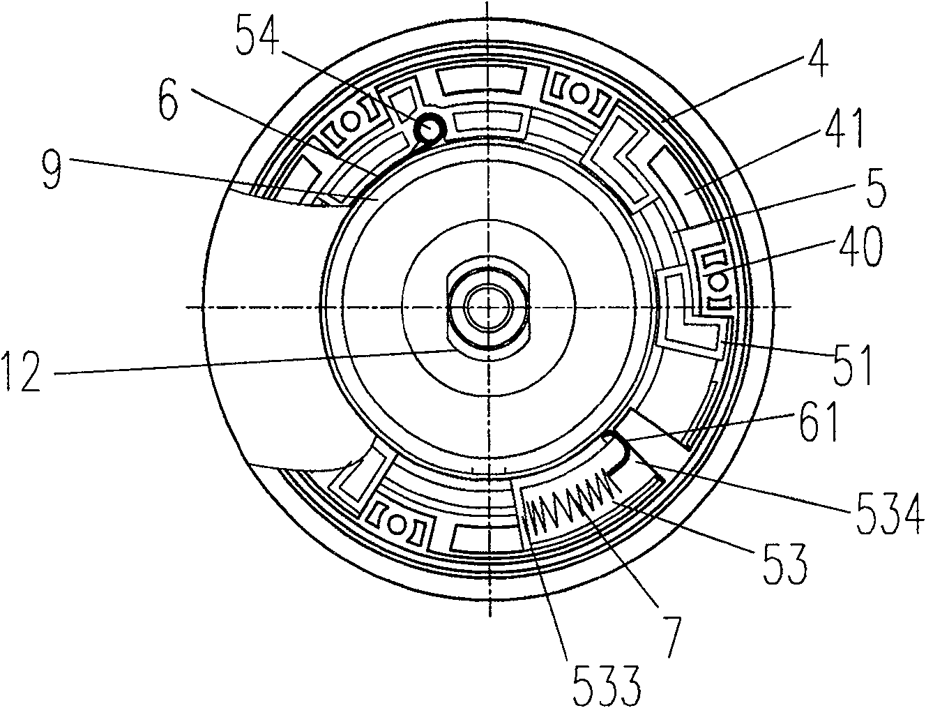 Braking device for garden tools