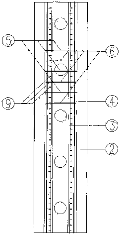 Multi-cavity steel tube concrete superposed column and preparation method thereof