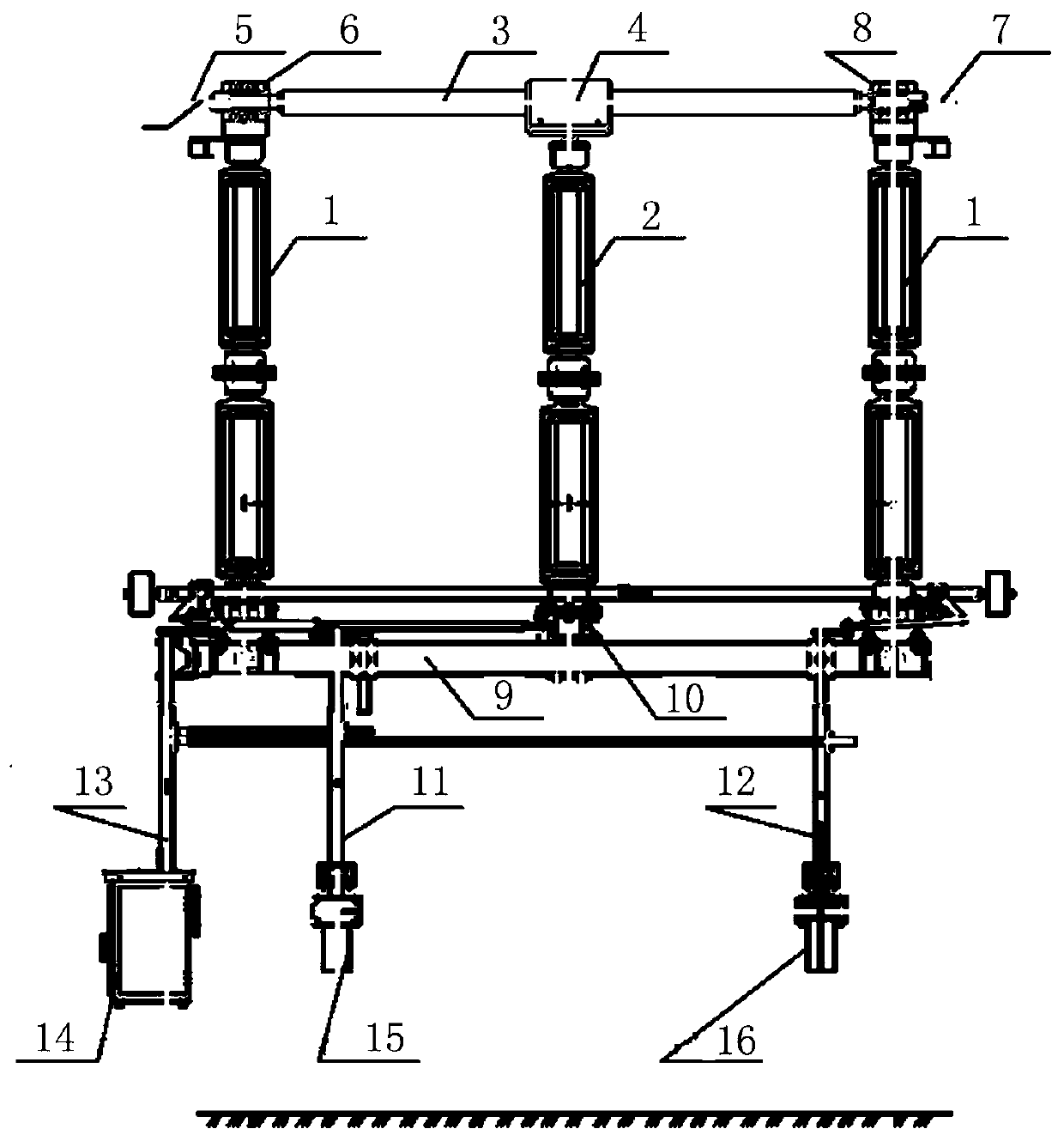 GW7 isolating switch transformed from GW17 isolating switch and method