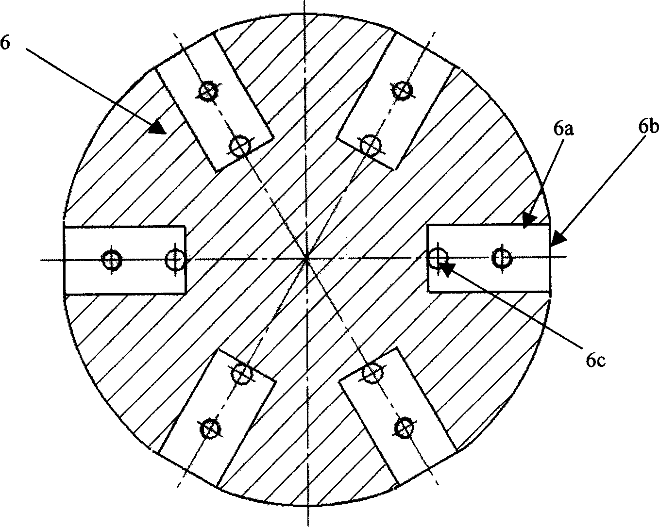 One division cam mechanism with cambered surface
