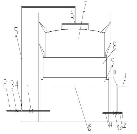 Method for displacing impurities at bottom of water sealed tank of gas holder without shutdown as well as gas holder