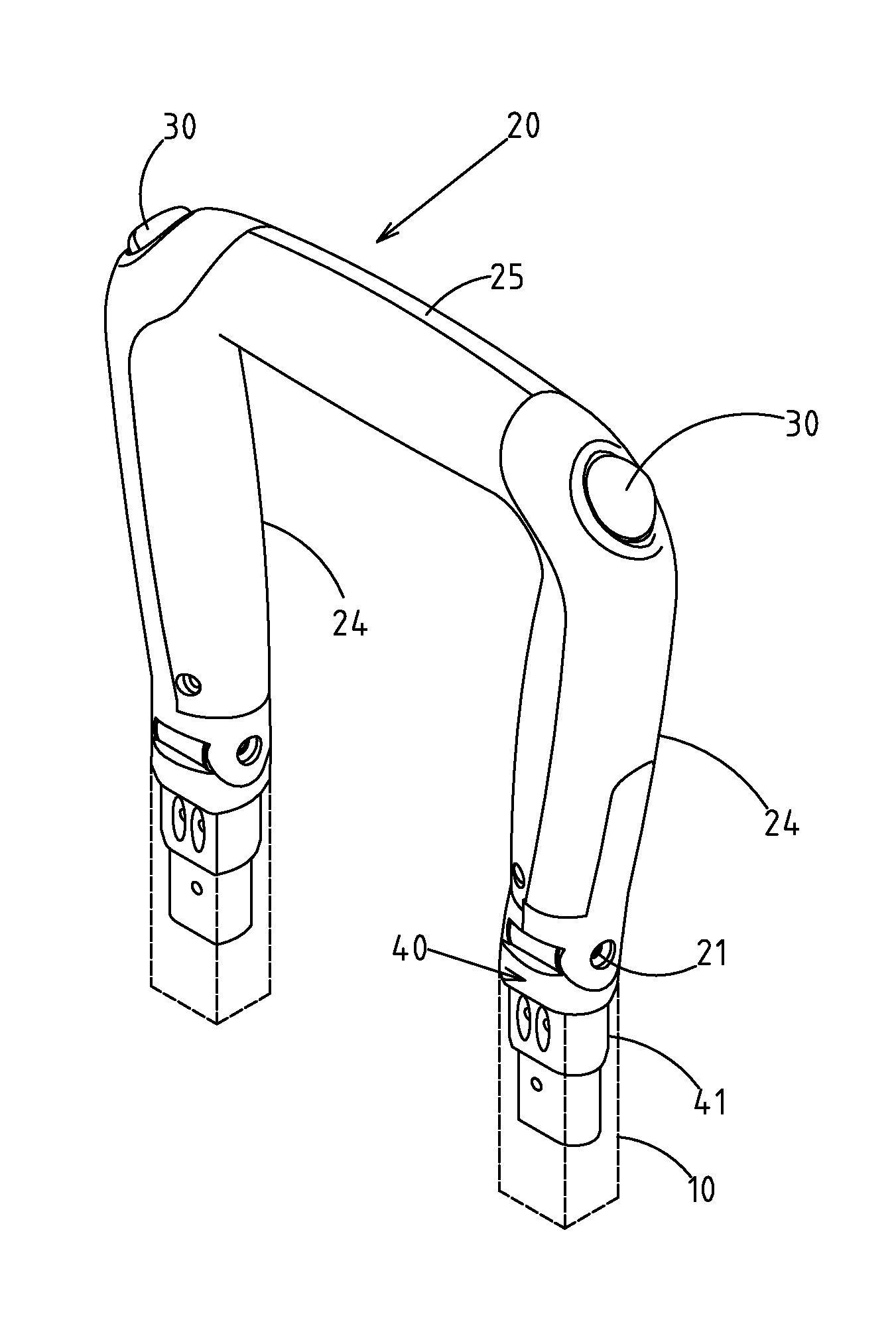 Pull handle provided with a grip handle with an adjustable angle
