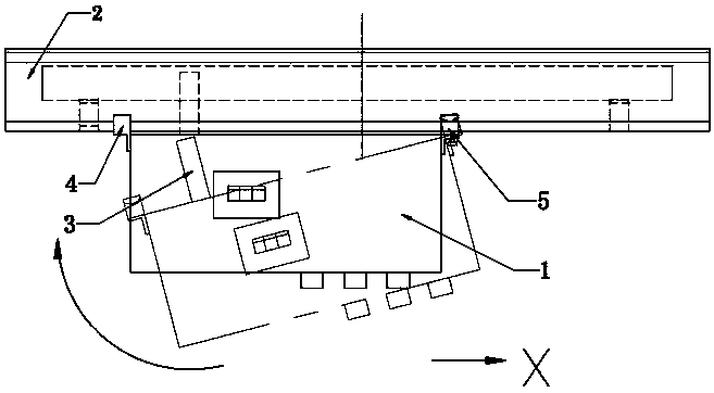 Swinging type plug-in structure of bus duct