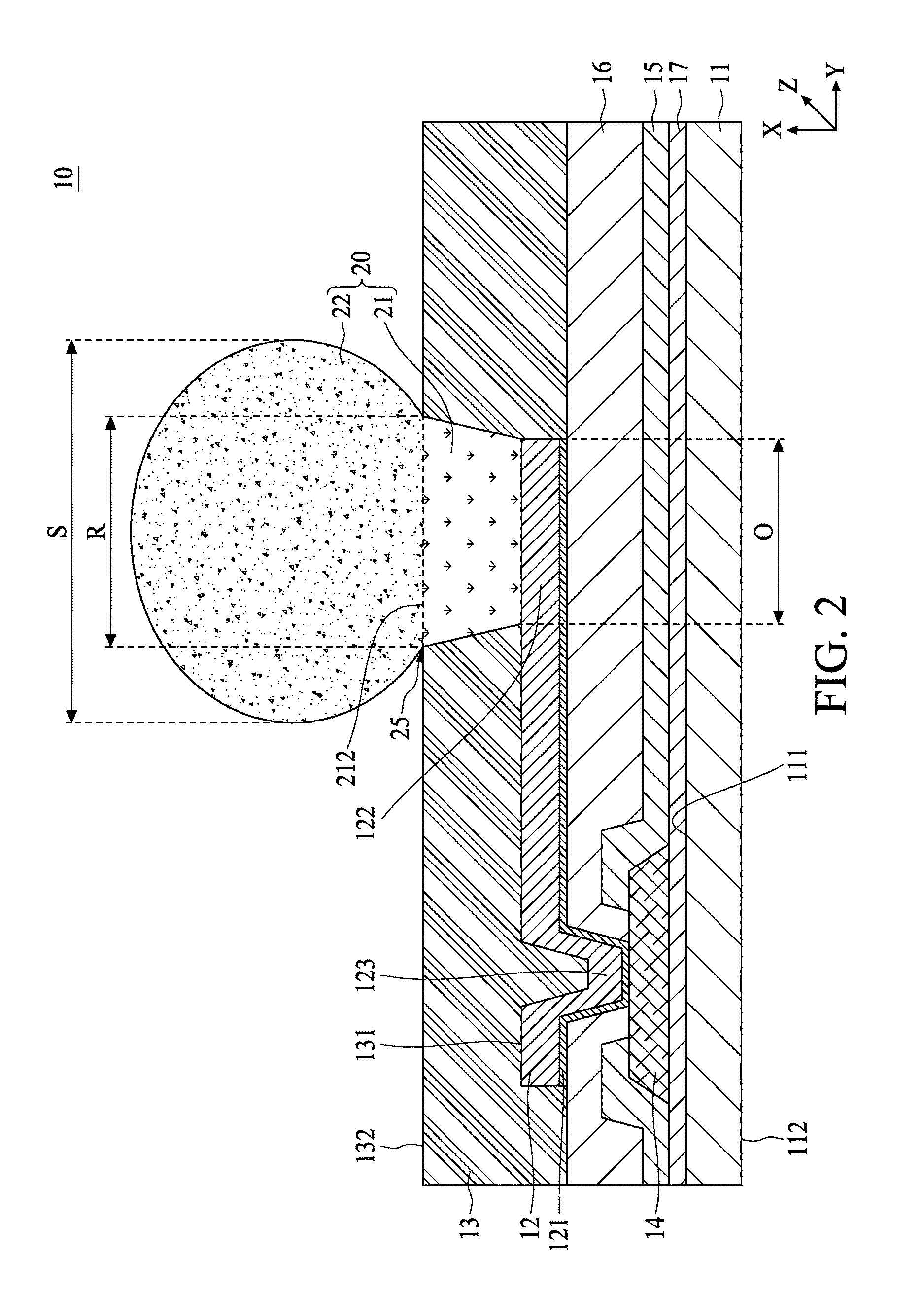 Semiconductor structure with oval shaped conductor