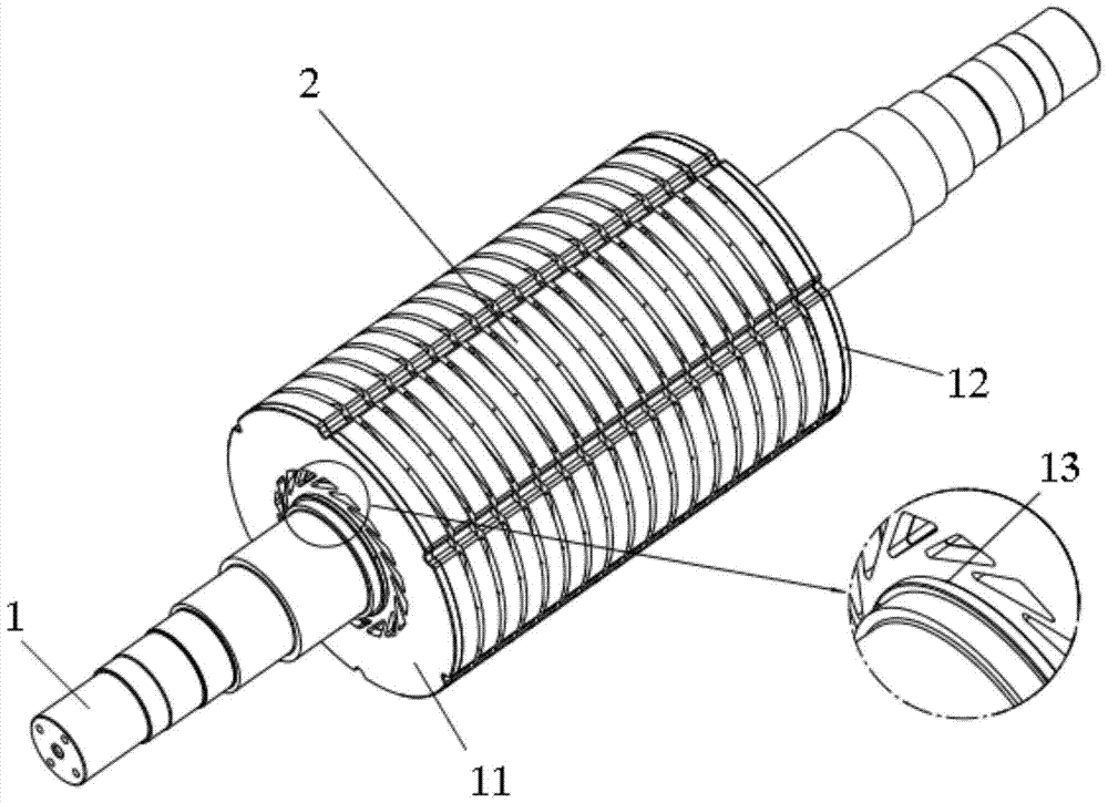 A unit magnetic pole structure of a permanent magnet motor rotor