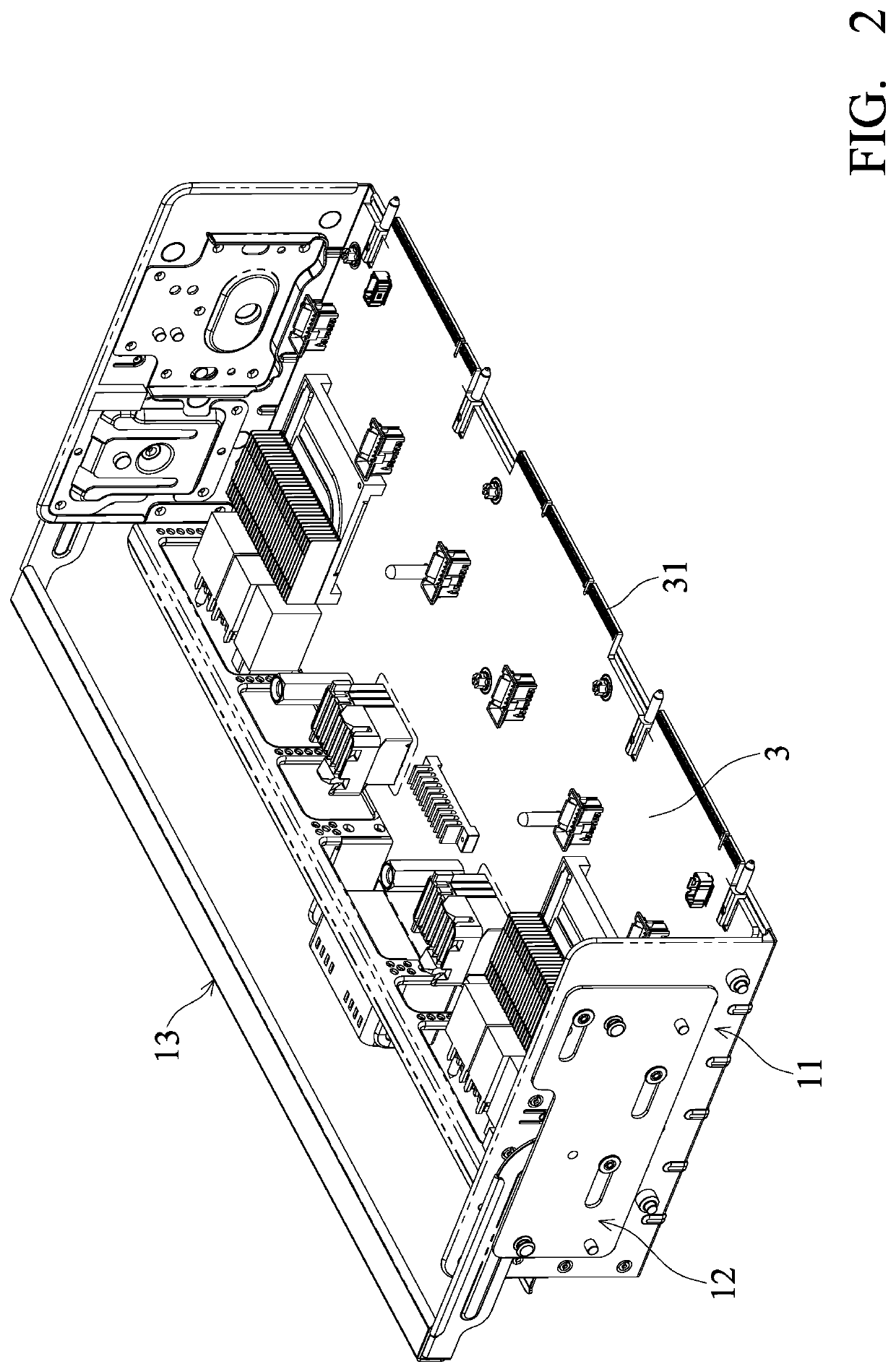 Electronic device and tray structure thereof