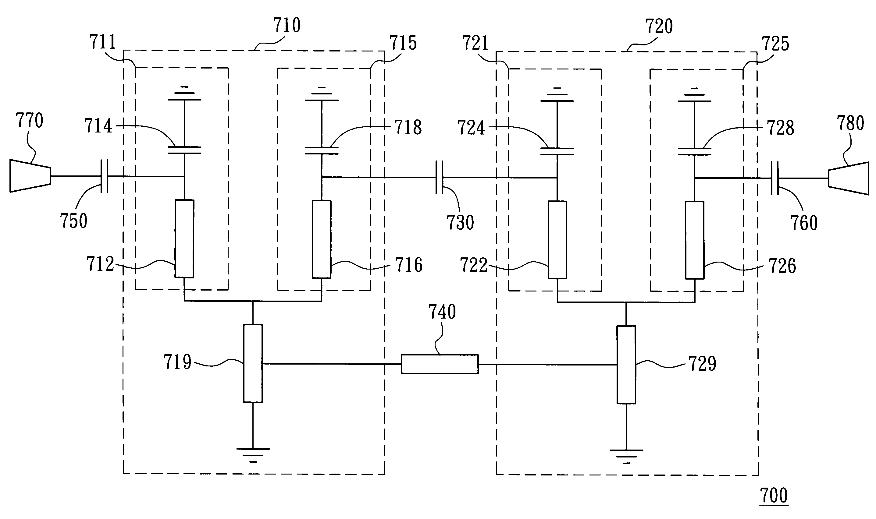 Dual-band bandpass filter