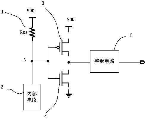 Overcurrent protection circuit without static power consumption