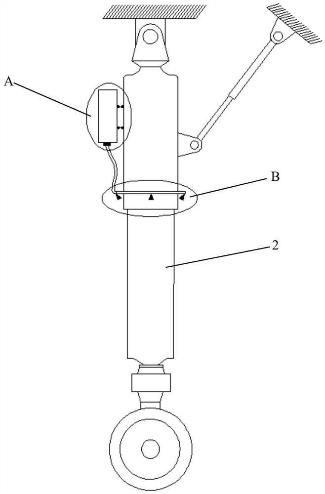 Integrated active heat dissipation device used for undercarriage shock absorber