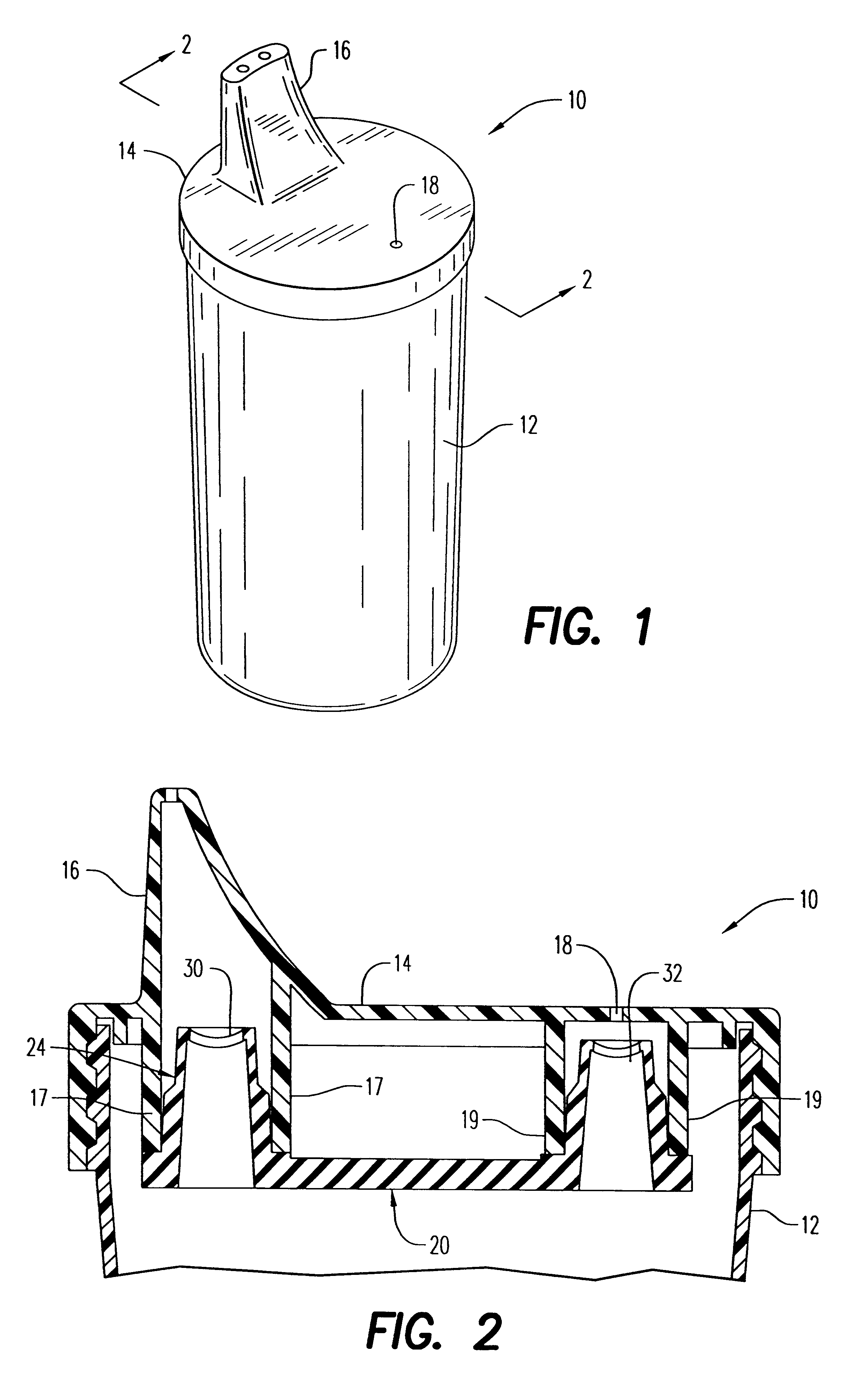 Cup assembly with retaining mechanism