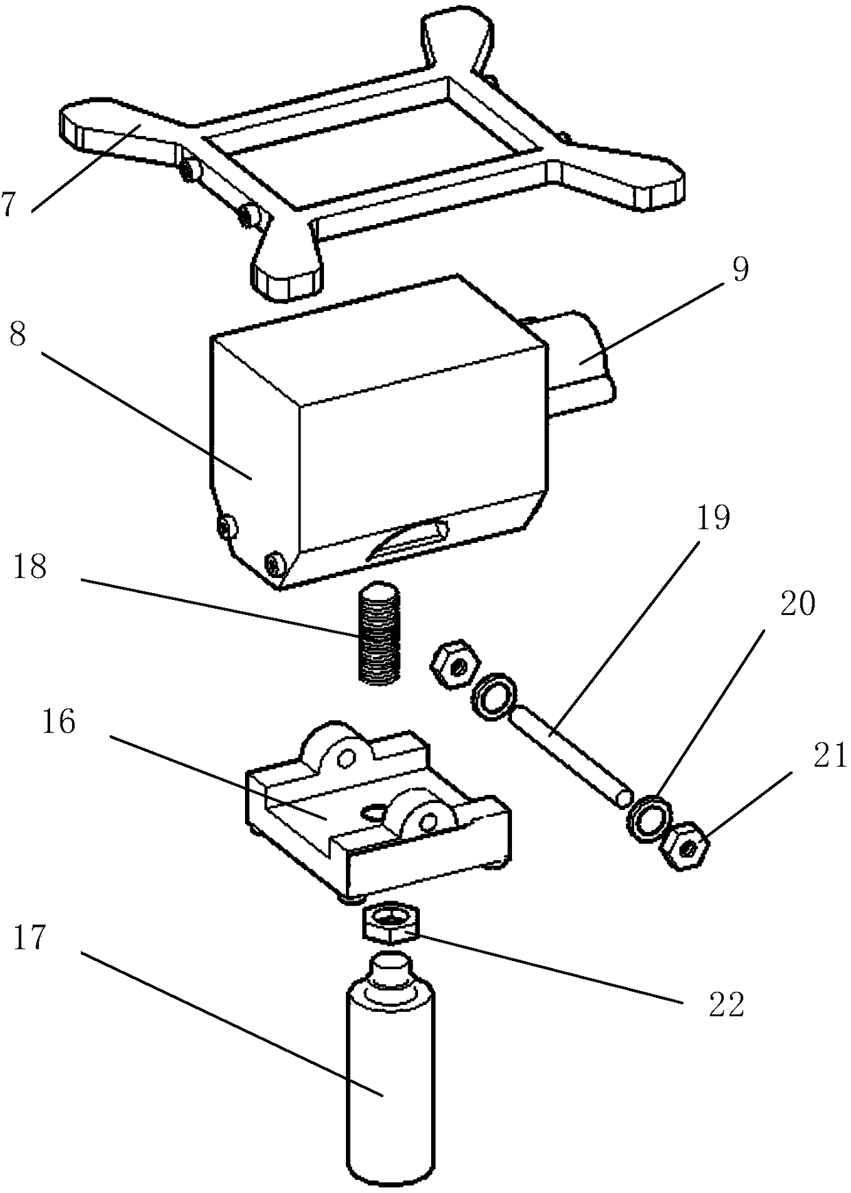 An "f" type guide rail fine adjustment frame for medium and low speed maglev track