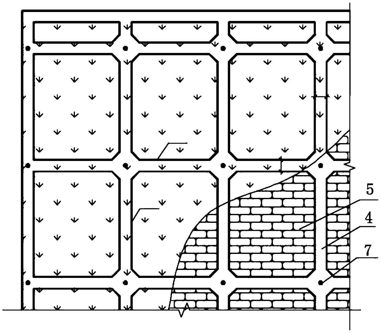 Ecological protection structure for broken rock steep slope and construction method thereof