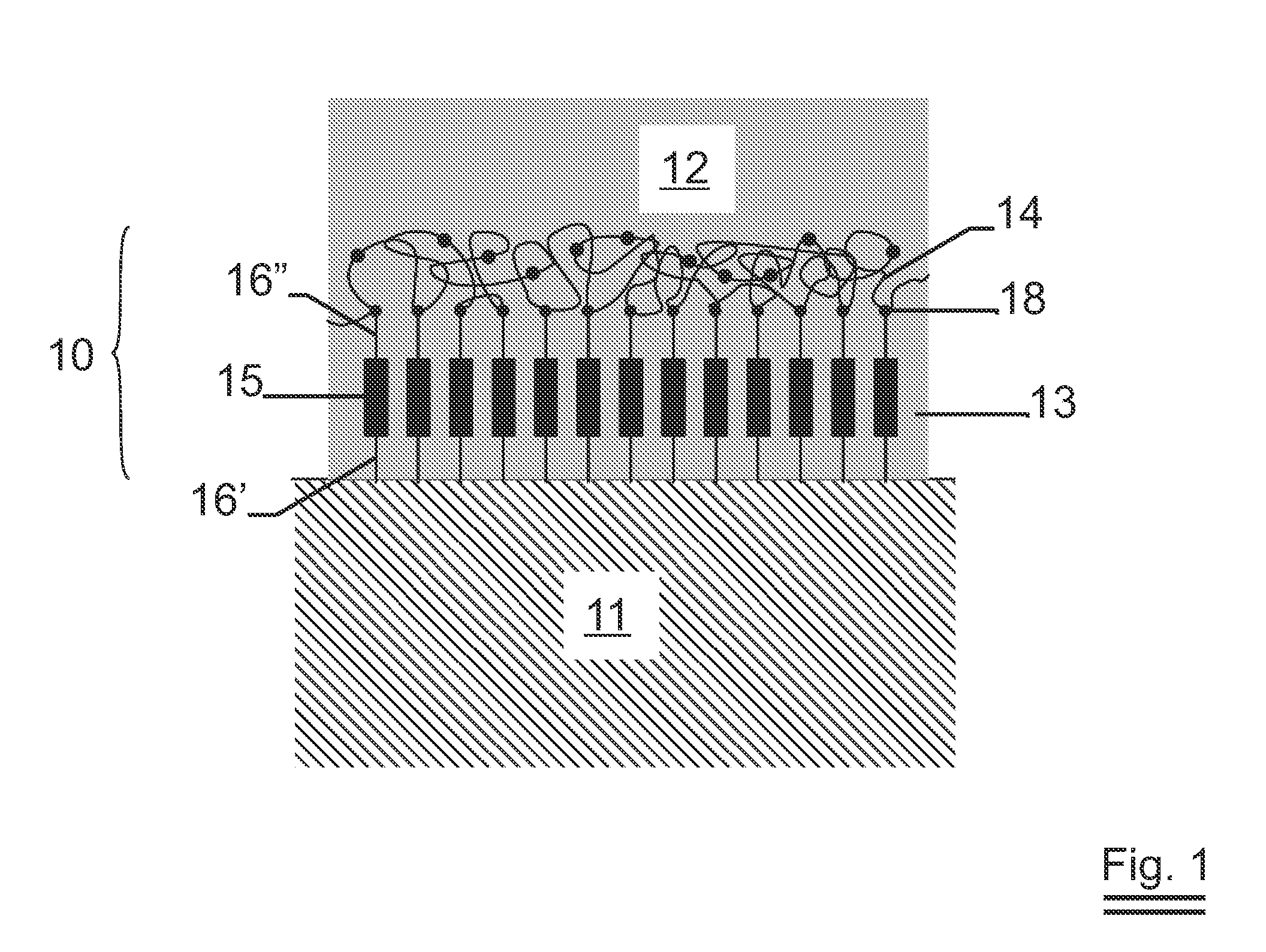 Coupling agent to provide the coupling of a metal element to a material to be reinforced