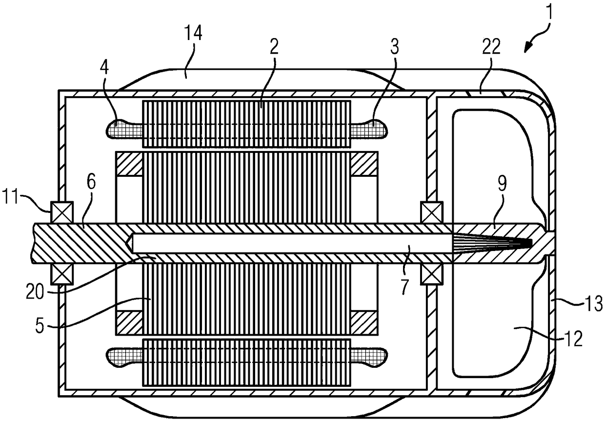 Dynamoelectric machine having a thermosiphon