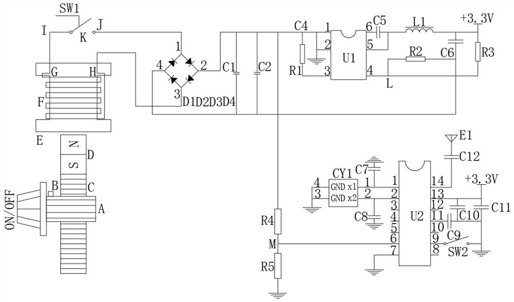 Self-generating wireless remote controller with dimming function in smart home