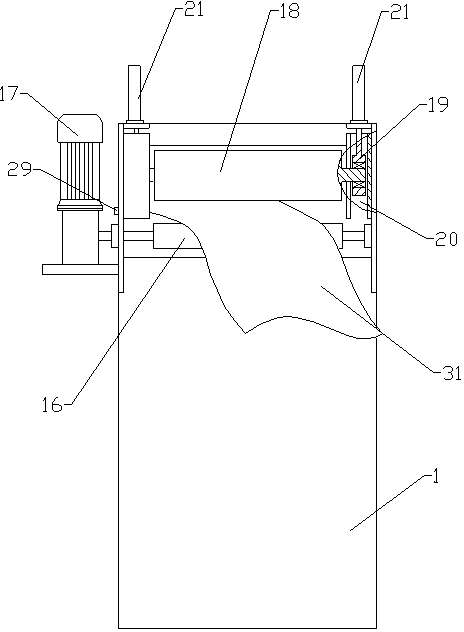 Sewing device for binding handles of package bags