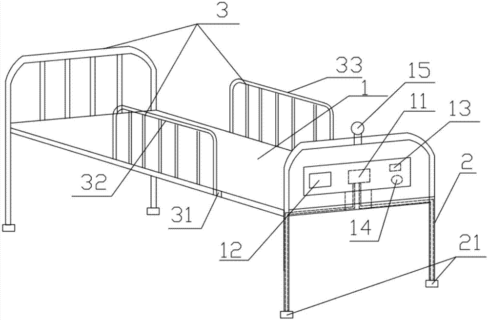 Nursing sickbed and safety monitoring system thereof