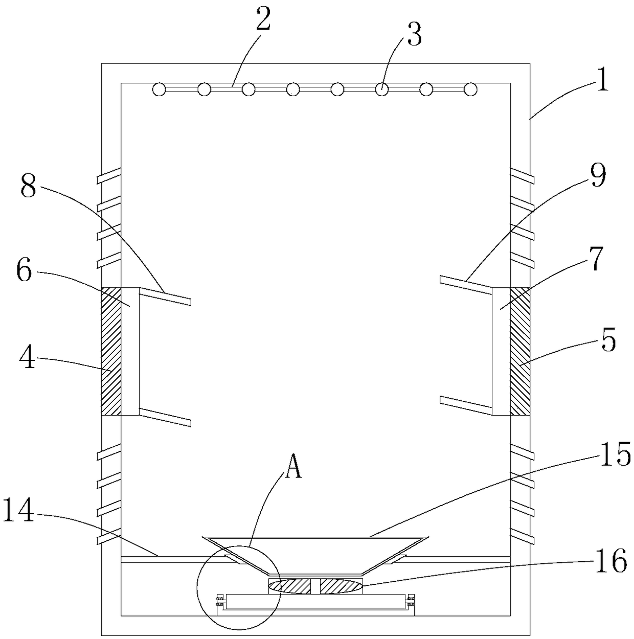 Ventilation and heat dissipation structure of high voltage switch cabinets