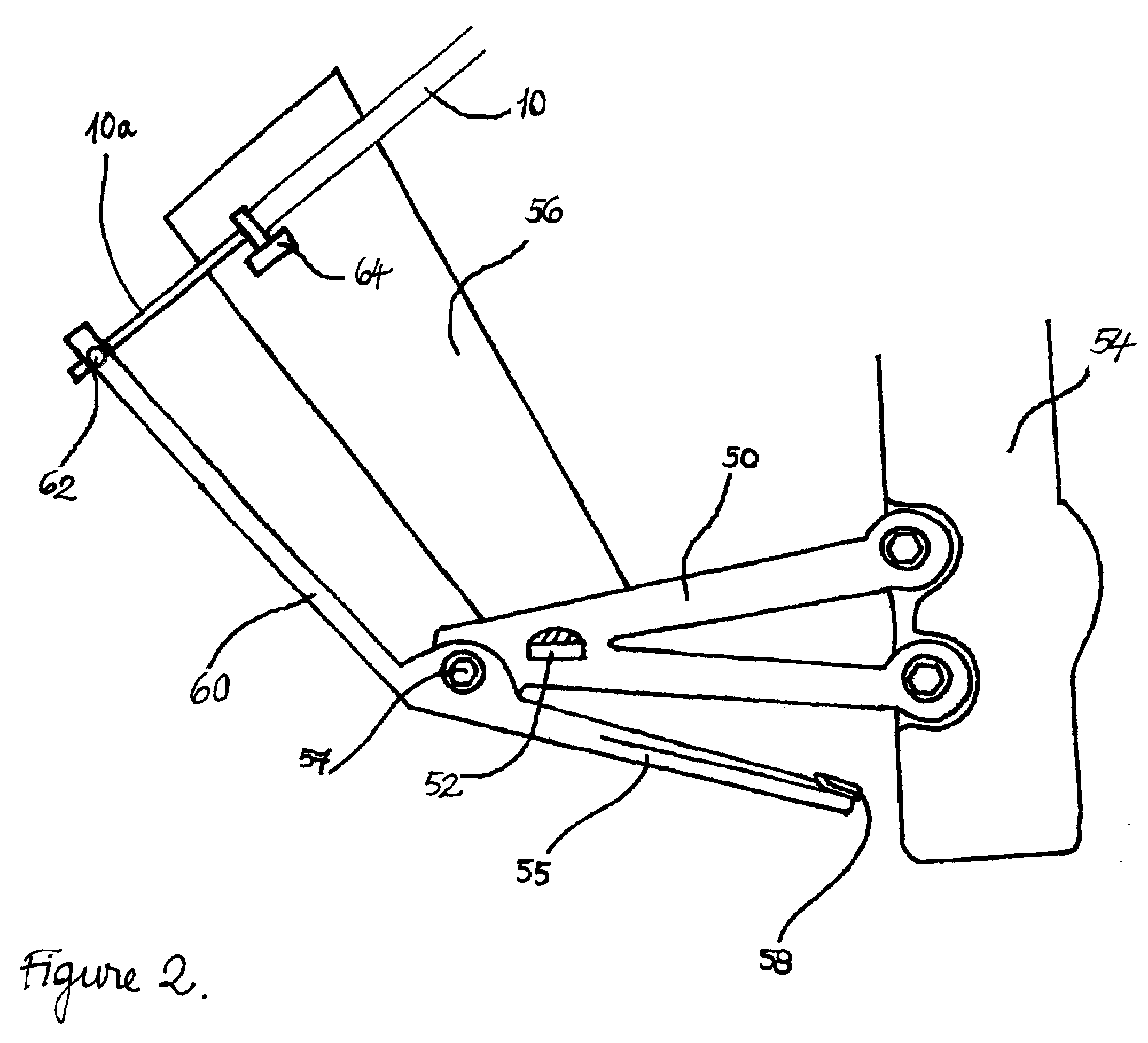 Motorcycle rear-wheel braking system operating mechanism