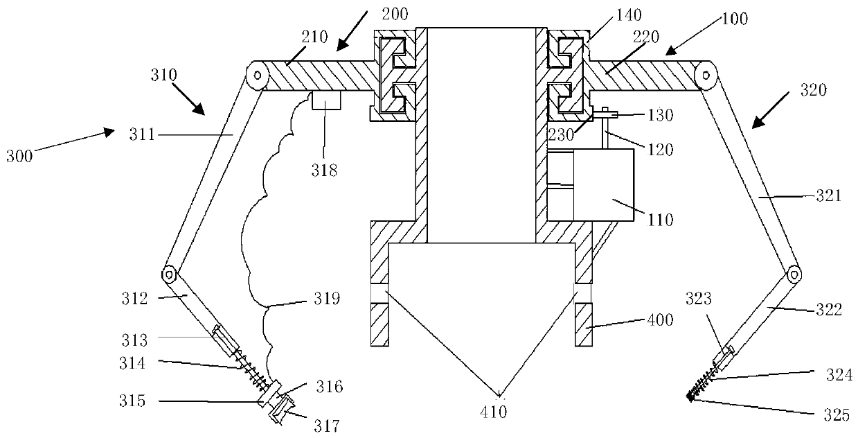 Trailing cleaning and weld bead shaping device for Overlaying branch pipe weld seam