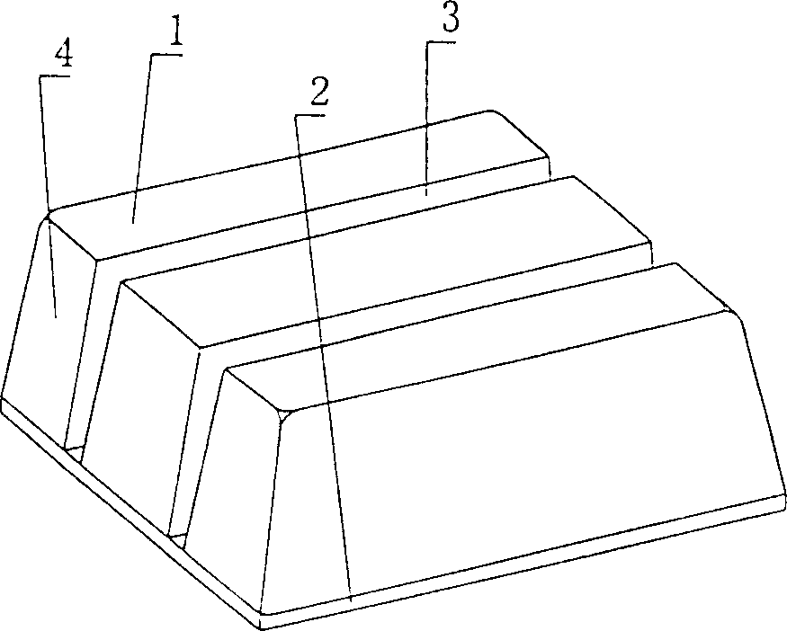 Comobined ribbed cavity member for spatial structure roof
