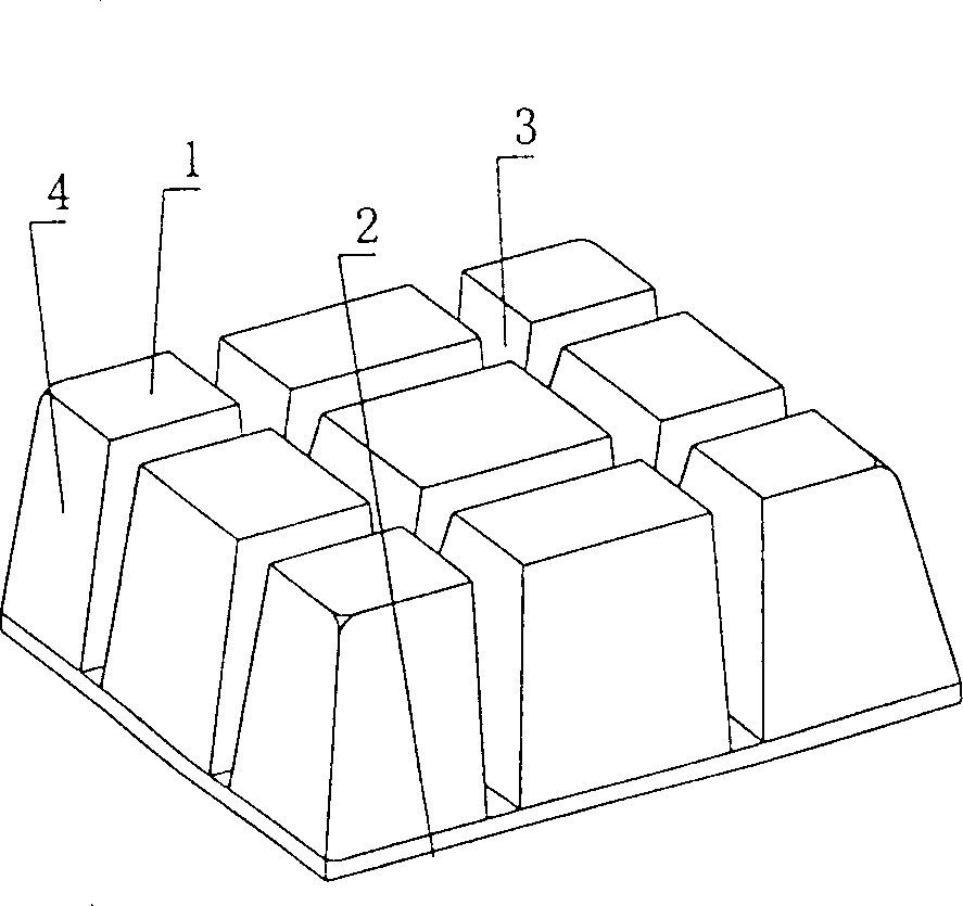 Comobined ribbed cavity member for spatial structure roof