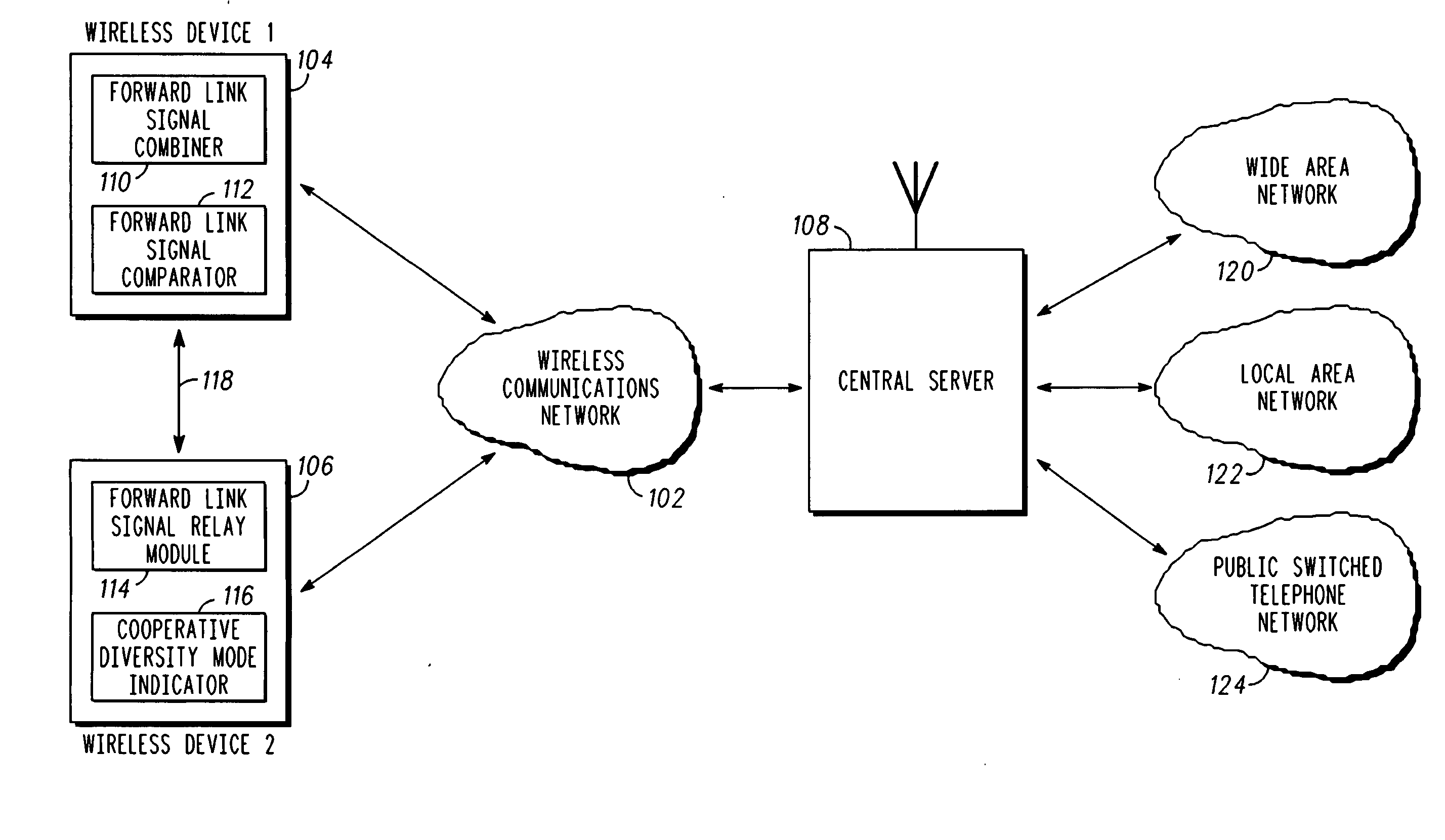 Method and apparatus for cooperative diversity reception of wireless communication signals