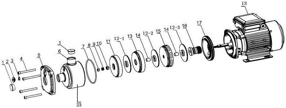 Horizontal type multistage centrifugal pump