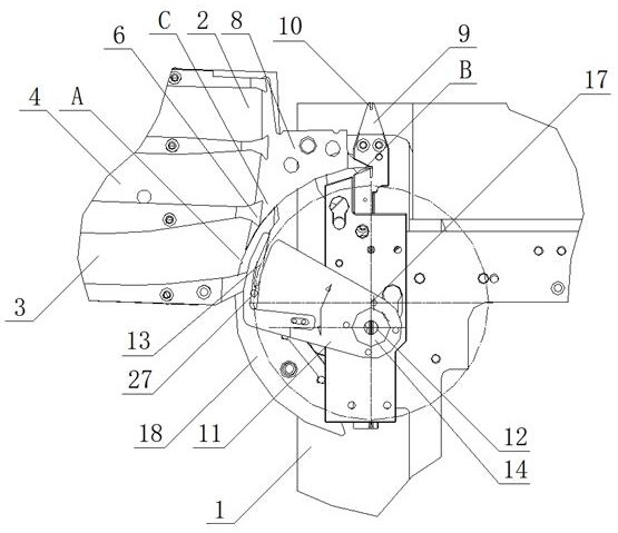 A brush tufting machine capable of multi-color tufting in the same hole and a tufting method thereof