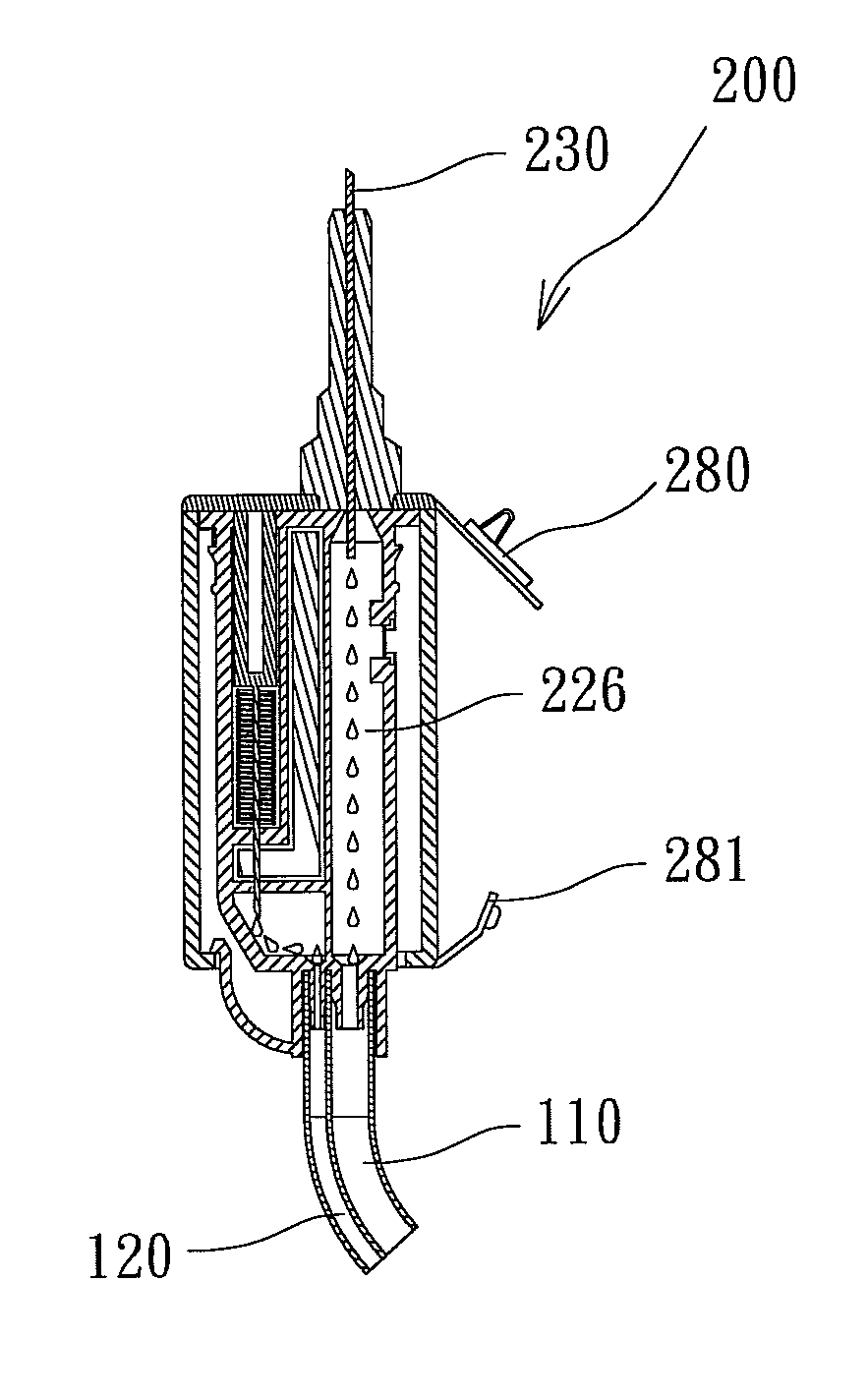 Single use intravenous therapy administering device with  needle safety covers