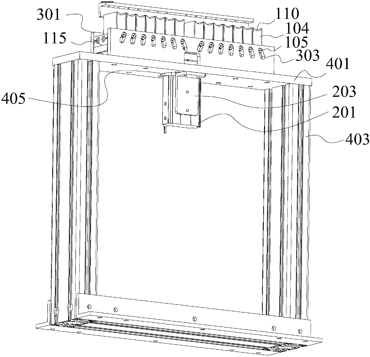 A battery core spacing mechanism and a device for feeding battery cores into casings