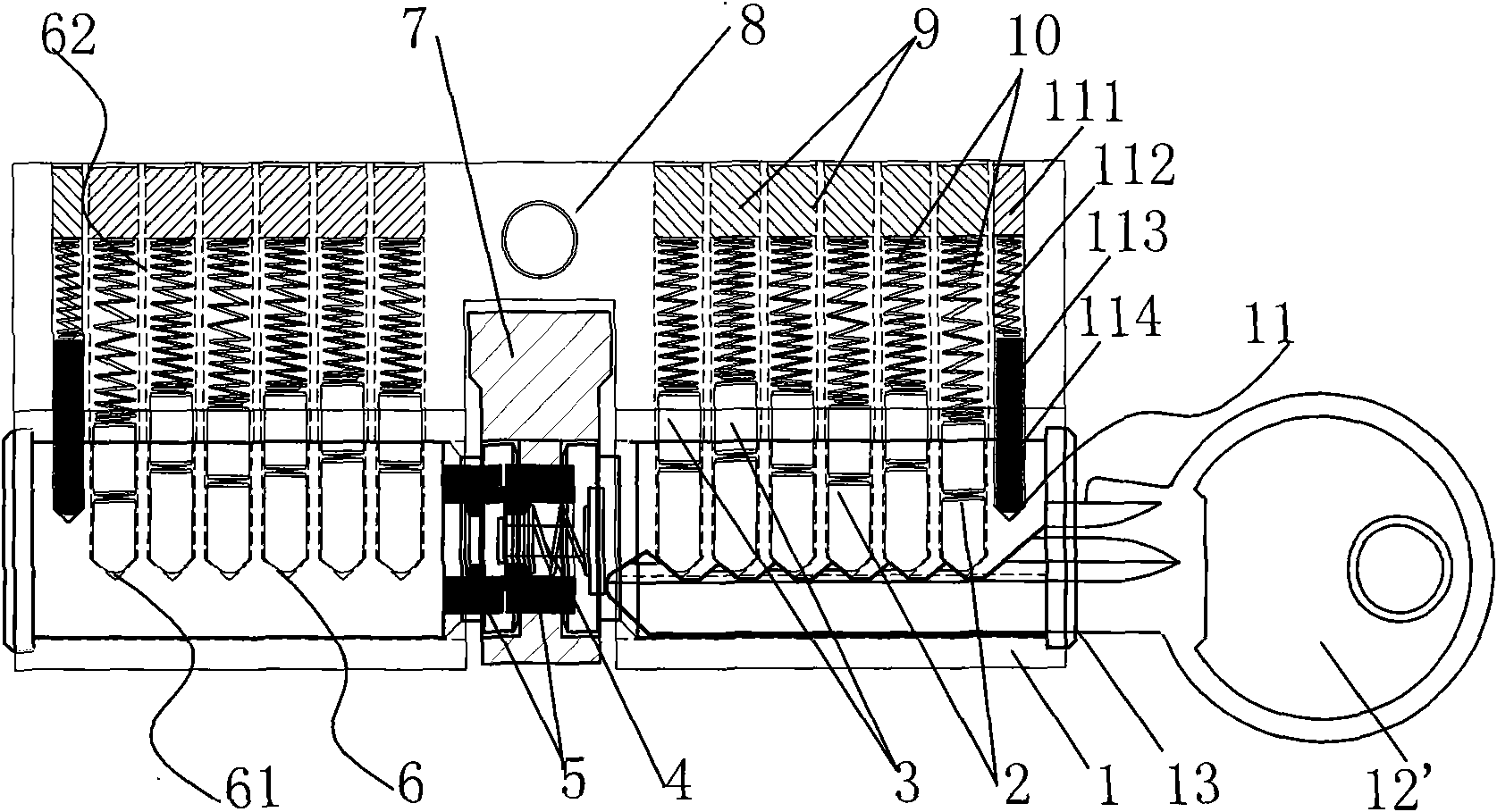 Anti-bump key lock core