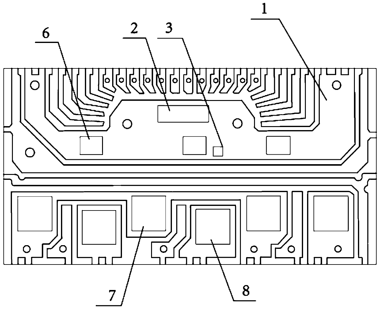 Heat dissipation intelligent power semiconductor module based on micro-level SSOP packaging and preparation method and application thereof