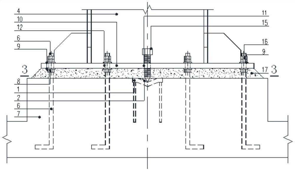 Device and construction method for positioning and correcting first-layer steel structure column