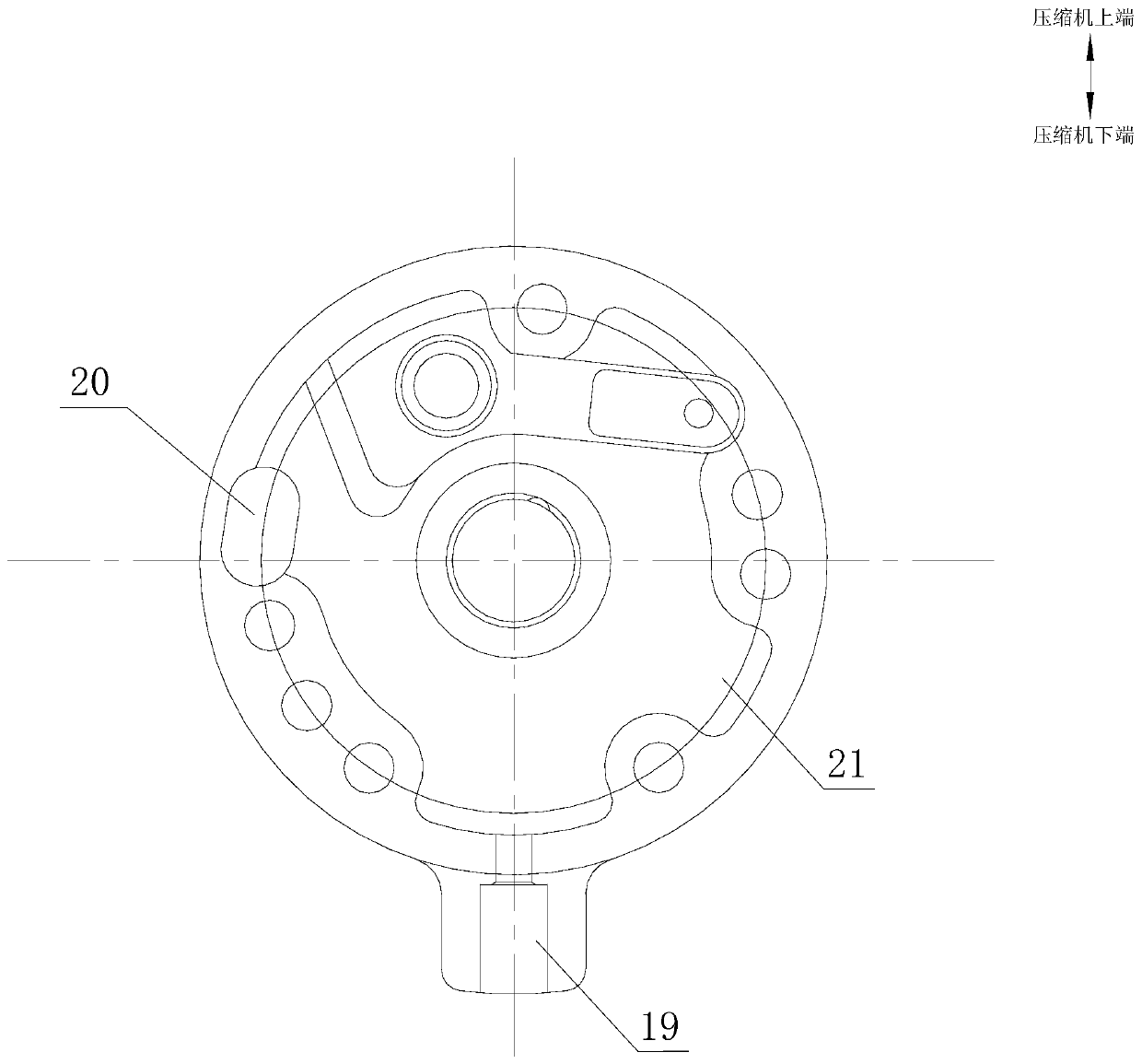 Double-stage air supplementing horizontal rolling rotor compressor