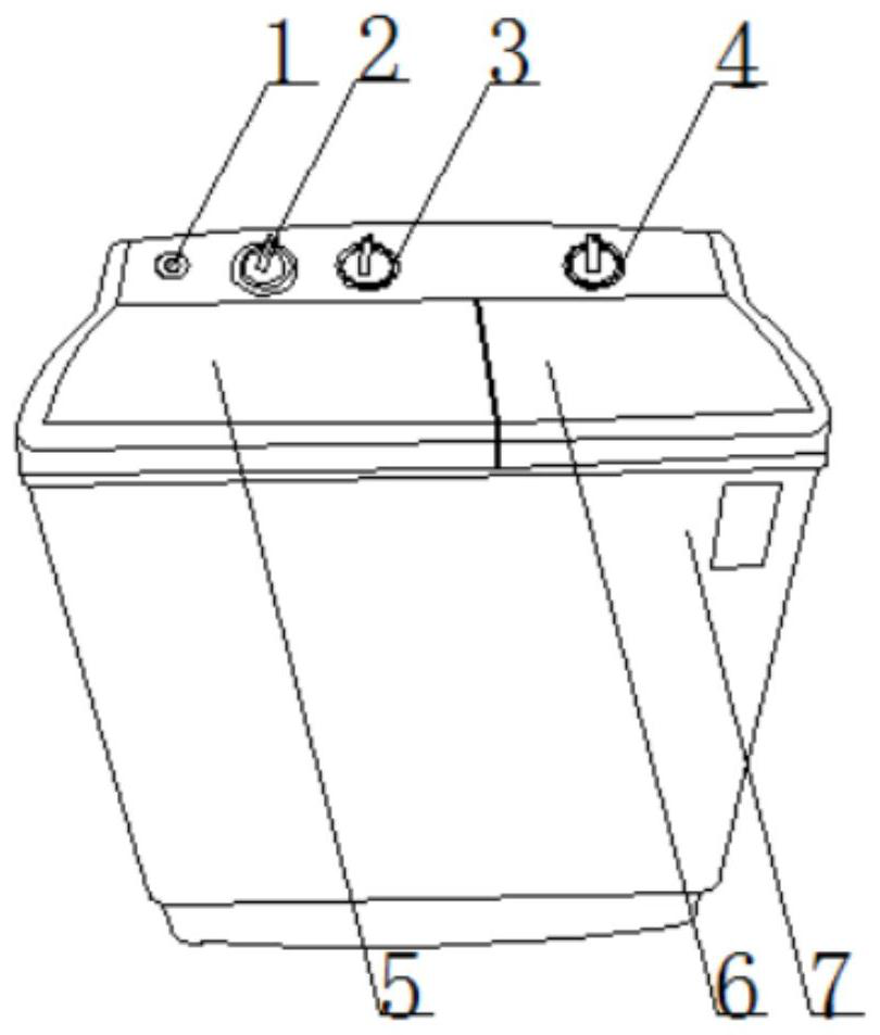 Anti-winding device for twin-tub washing machine