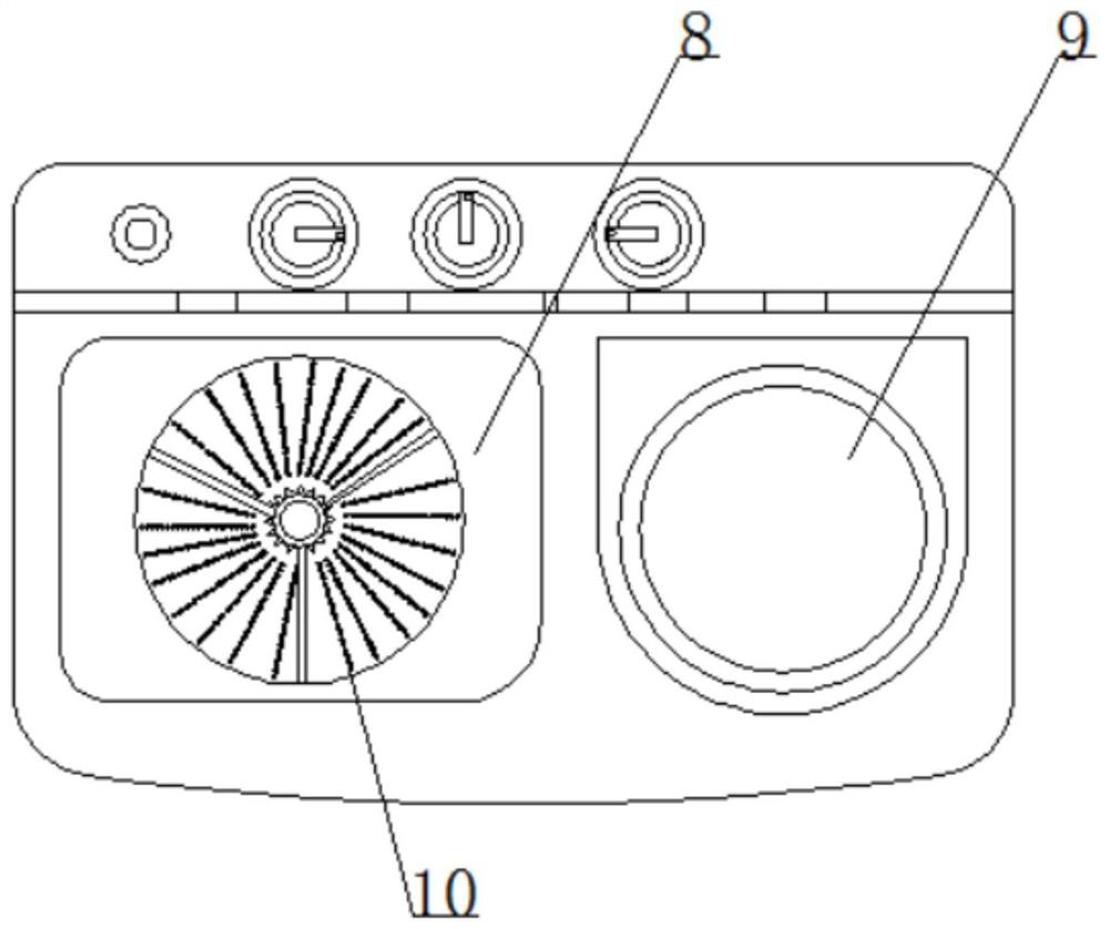 Anti-winding device for twin-tub washing machine