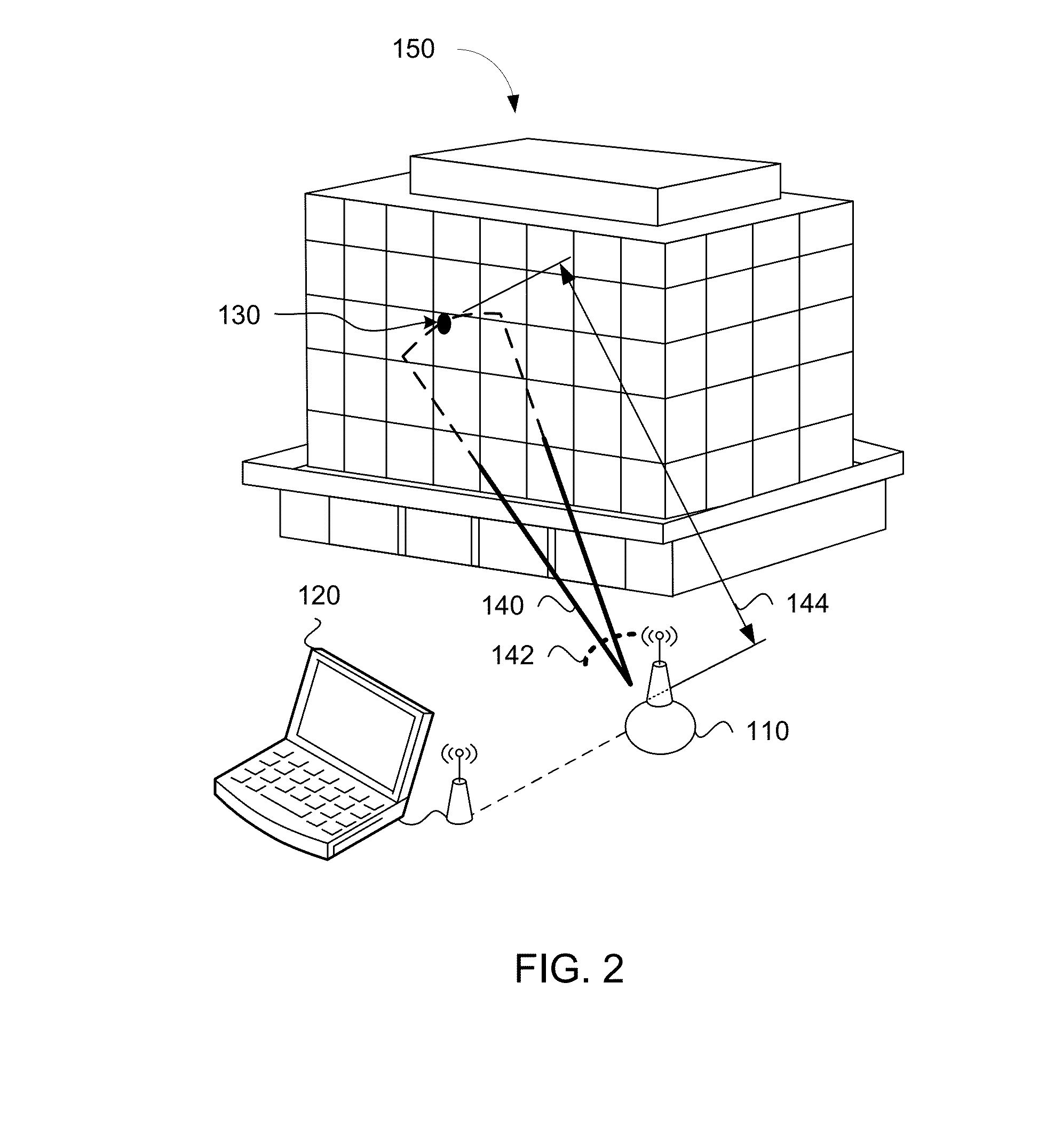 Beacon and associated components for a ranging system