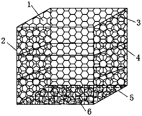 Gabion construction method for subsurface flow constructed wetland