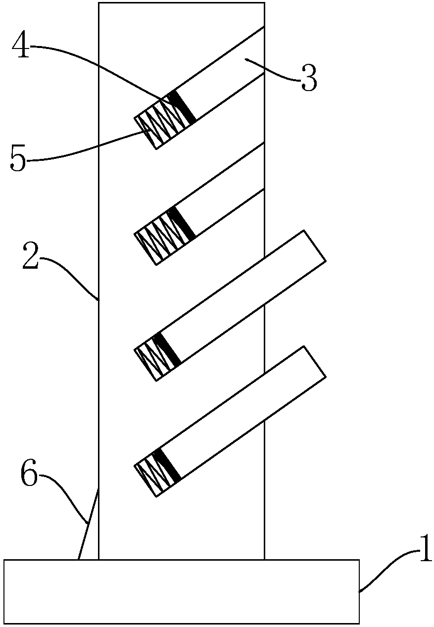 Simple hard disk placing rack