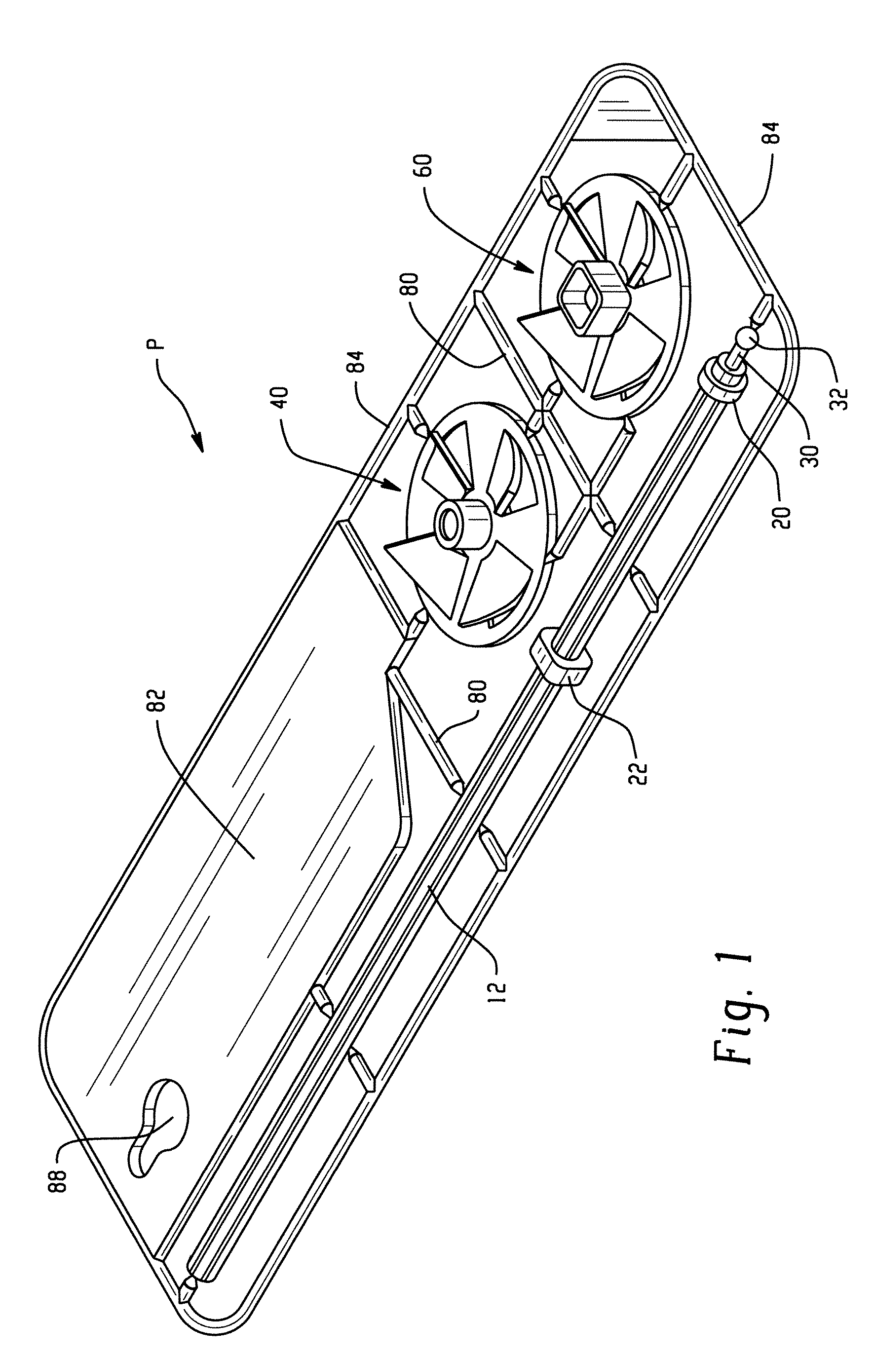 Rotary mixing device in molded packaging