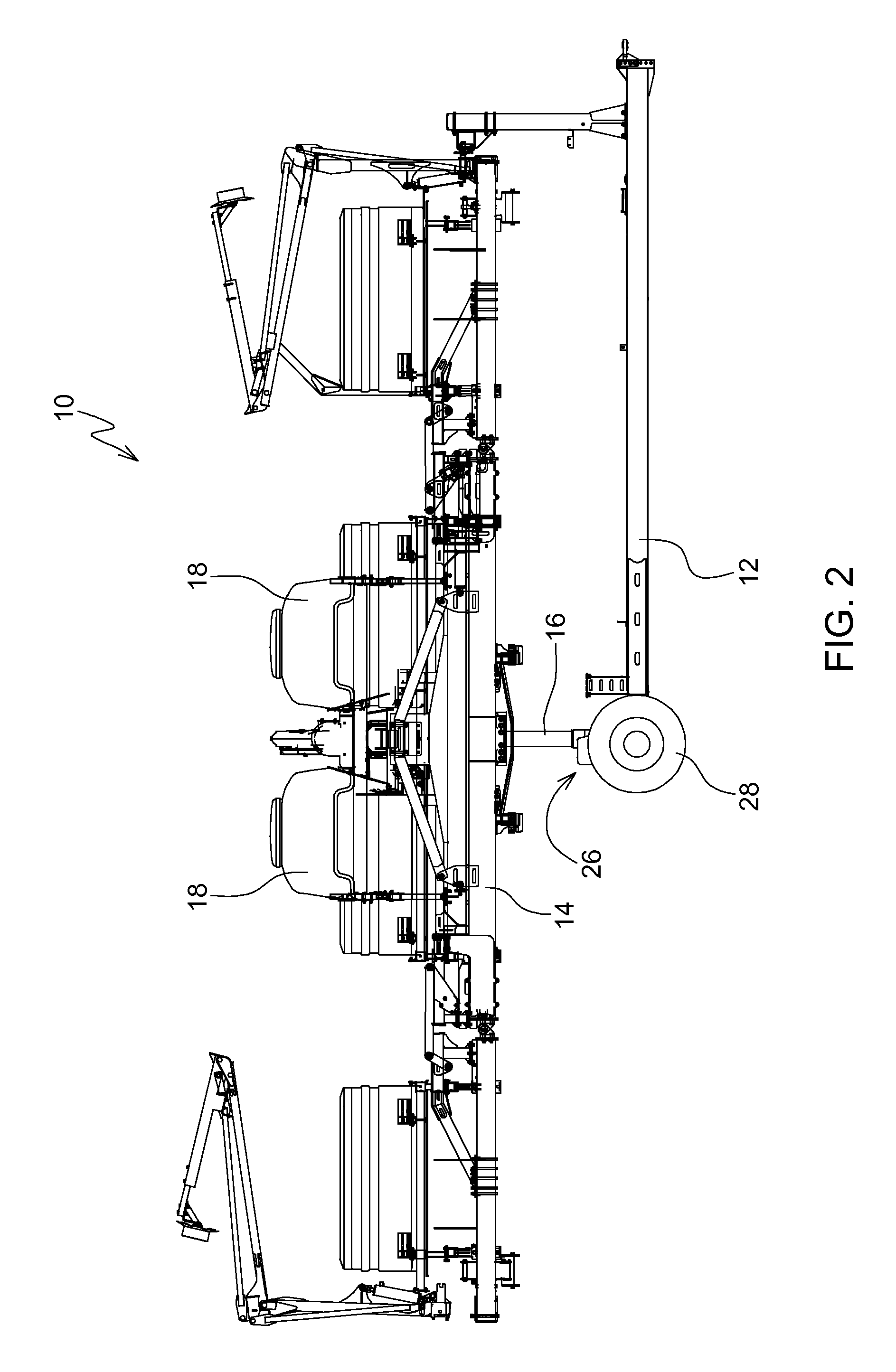 Supply line connecting device in a foldable agricultural machine