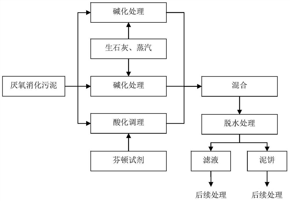 Anaerobic digestion sludge treatment method and treatment system