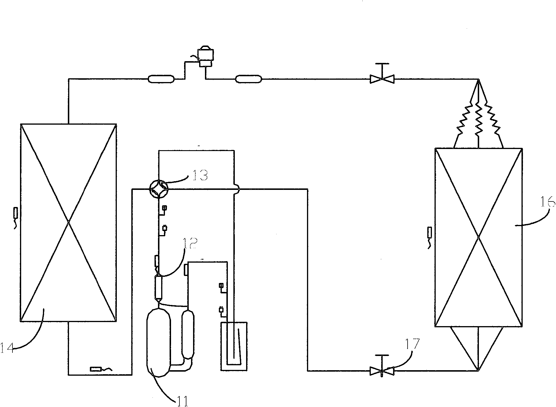 Air conditioner oil returning system