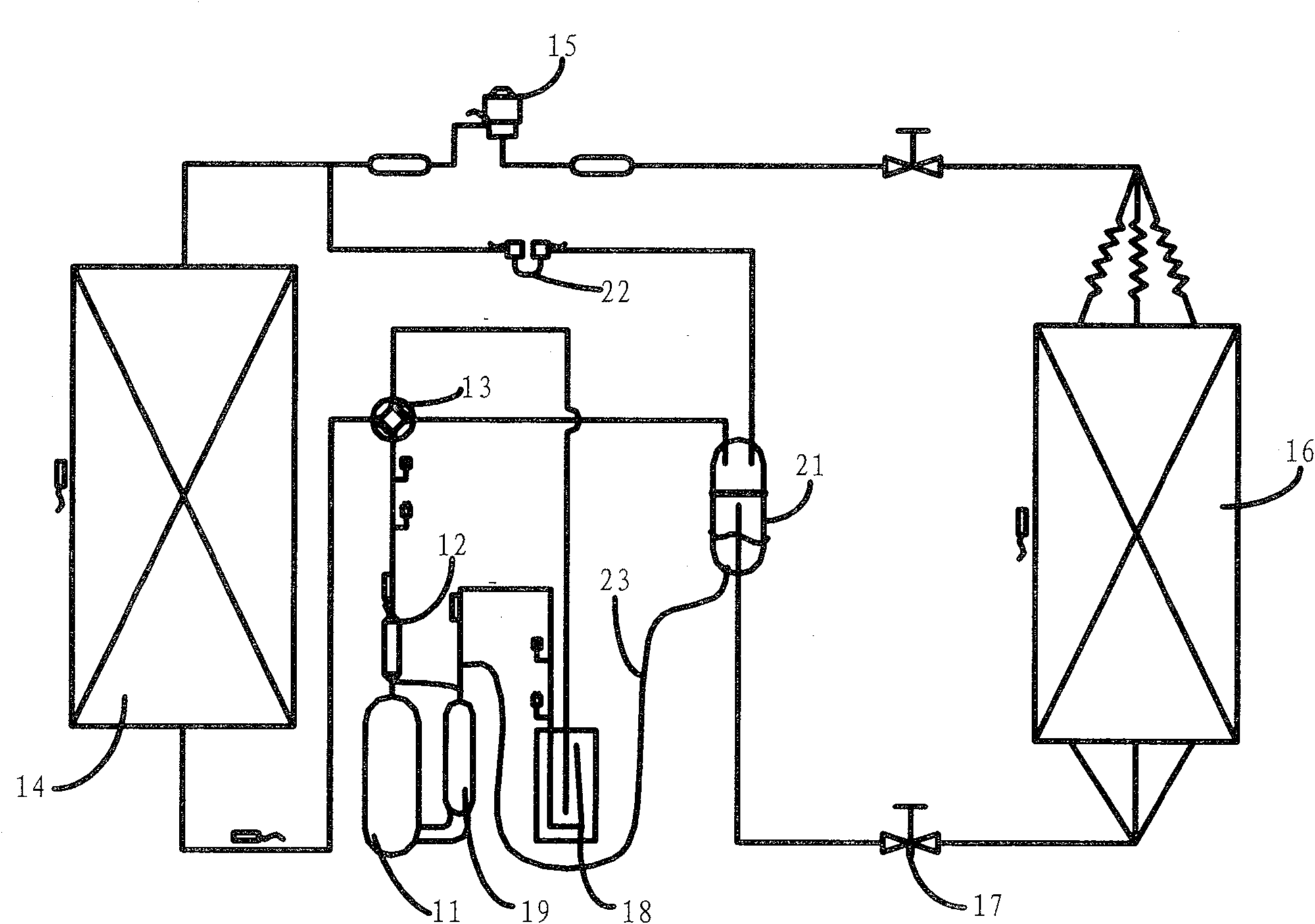 Air conditioner oil returning system