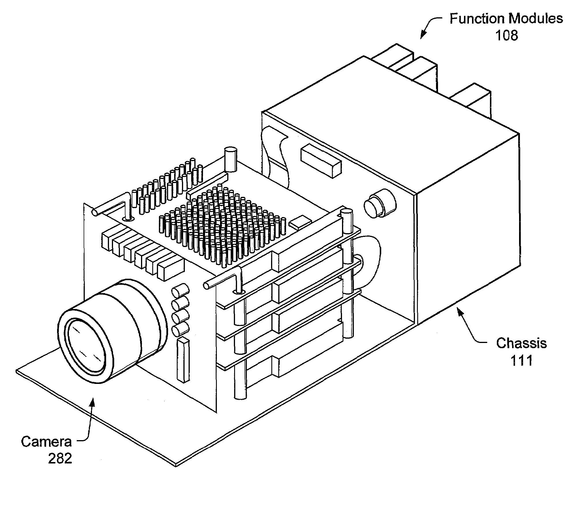 Smart camera with a plurality of slots for modular expansion capability through a variety of function modules connected to the smart camera