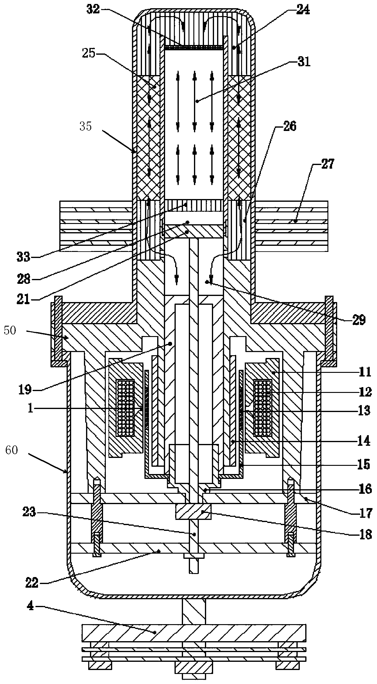 A Rack and Pulse Tube Free Piston Stirling Refrigerator