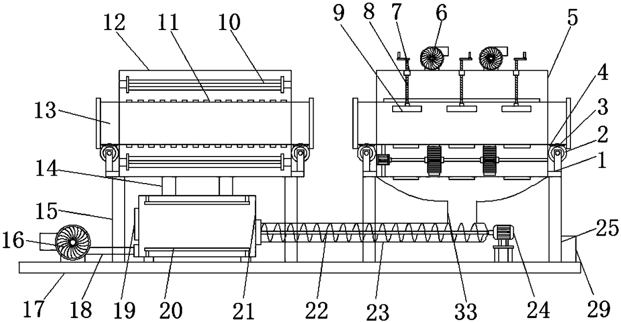 Short-cut wood bark removal processing device