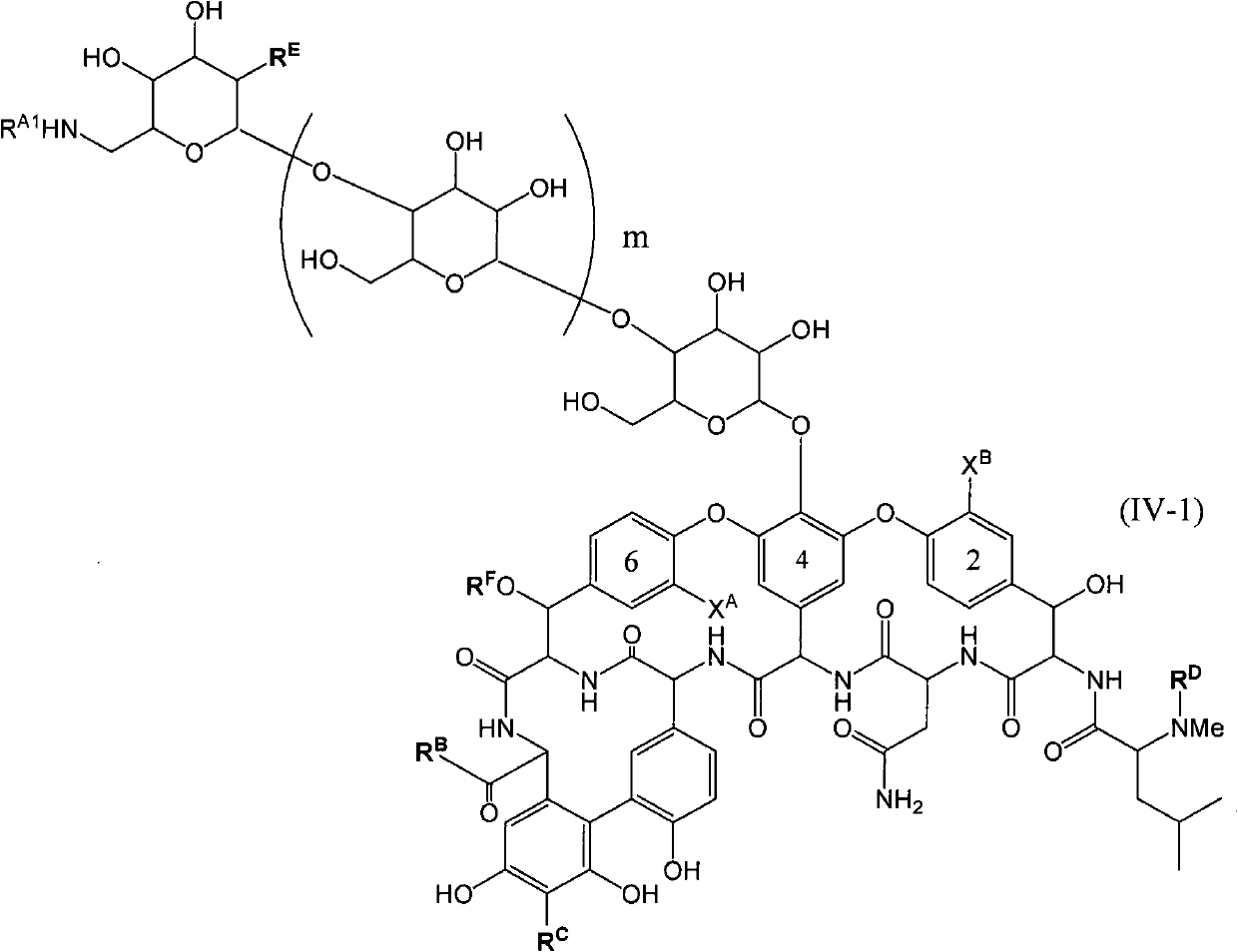 Glycosylated glycopeptide antibiotic derivative