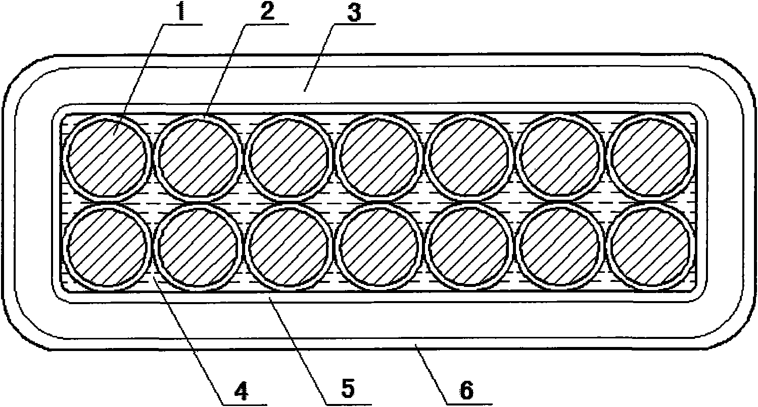 Membrane-packaged rectangular stranded conductor and manufacture method